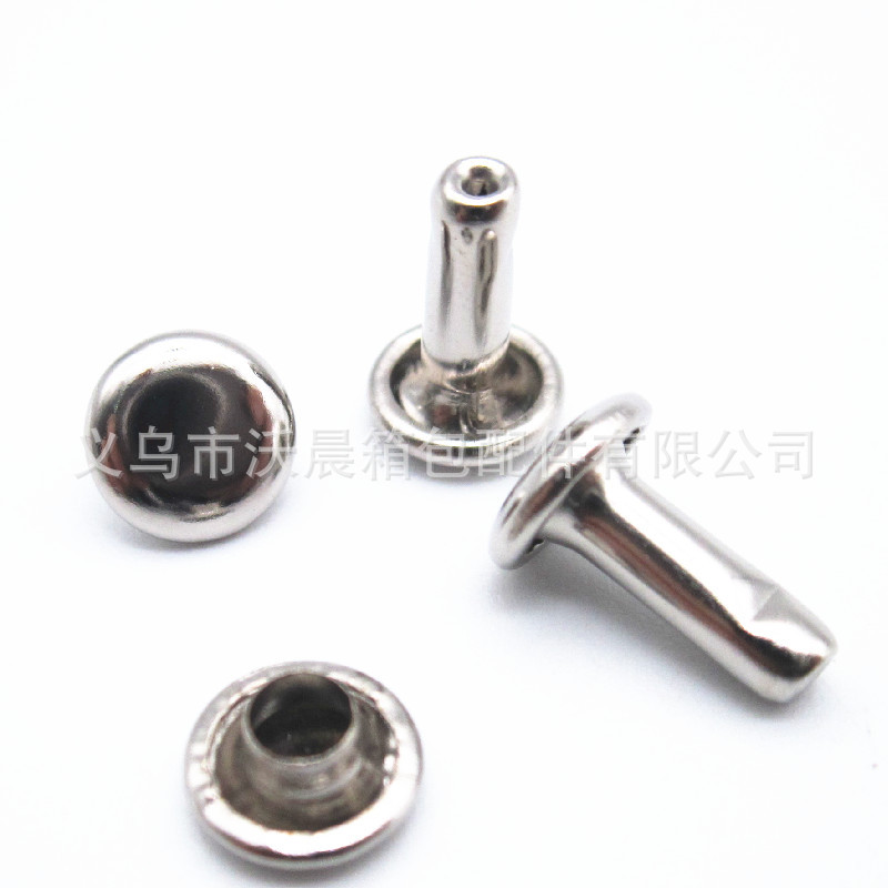 Spot Supply Two-Leg Mushroom Nail Two-Leg Cap Nail 8mm Gold round Head Two-Leg Rivet Decorative Glossy Spike Feet