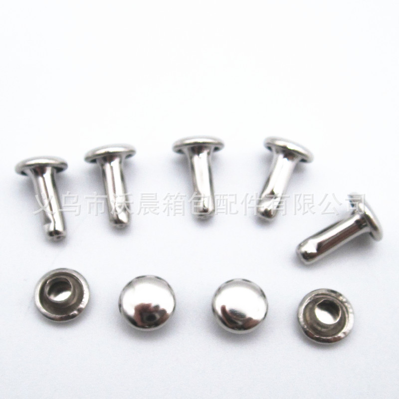 Spot Supply Two-Leg Mushroom Nail Two-Leg Cap Nail 8mm Gold round Head Two-Leg Rivet Decorative Glossy Spike Feet