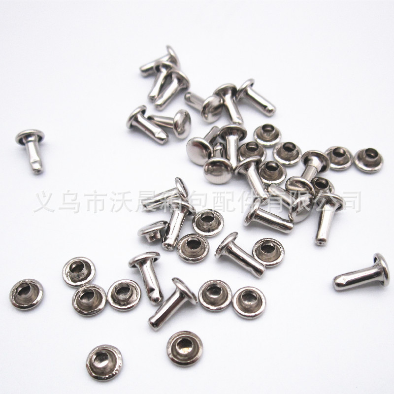 Spot Supply Two-Leg Mushroom Nail Two-Leg Cap Nail 8mm Gold round Head Two-Leg Rivet Decorative Glossy Spike Feet
