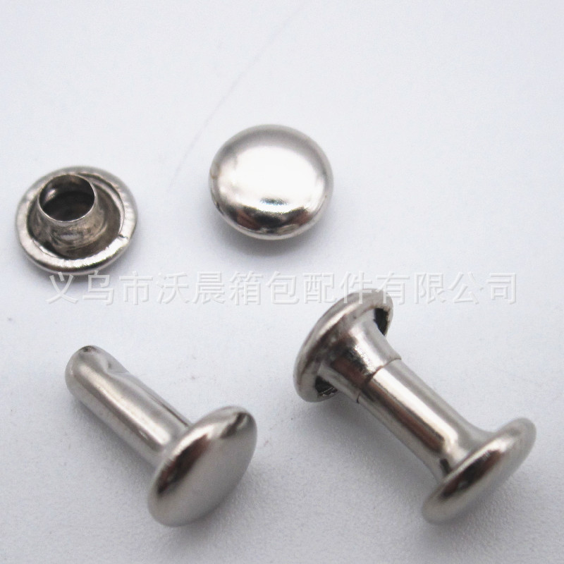 Spot Supply Two-Leg Mushroom Nail Two-Leg Cap Nail 8mm Gold round Head Two-Leg Rivet Decorative Glossy Spike Feet