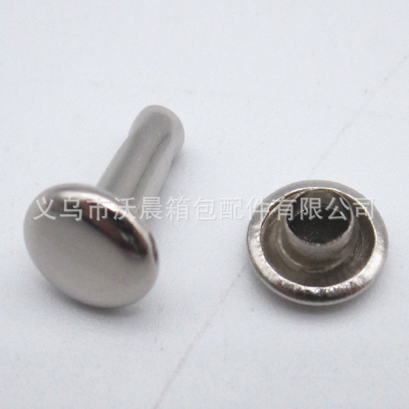 Spot Supply Two-Leg Mushroom Nail Two-Leg Cap Nail 8mm Gold round Head Two-Leg Rivet Decorative Glossy Spike Feet