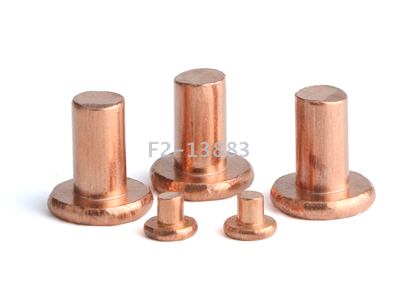 M2-m8 red copper flat head rivet solid rivet pure copper brand nameplate rivet brass nail tapping flat cap nail
