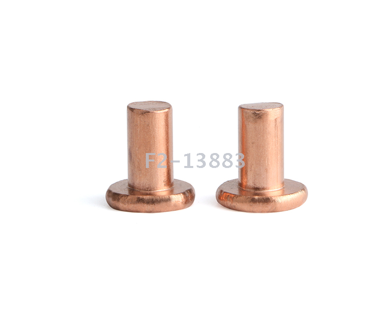 M2-m8 red copper flat head rivet solid rivet pure copper brand nameplate rivet brass nail tapping flat cap nail