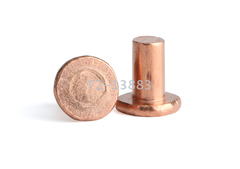 M2-m8 red copper flat head rivet solid rivet pure copper brand nameplate rivet brass nail tapping flat cap nail