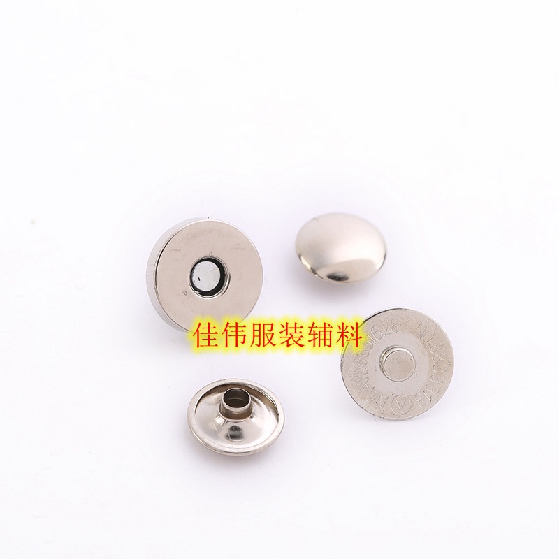 Double-Sided Rivet Magnetic Buckle Double-Sided Cap Nail Magnetic Snap 1.4/1.8cm Factory Supply