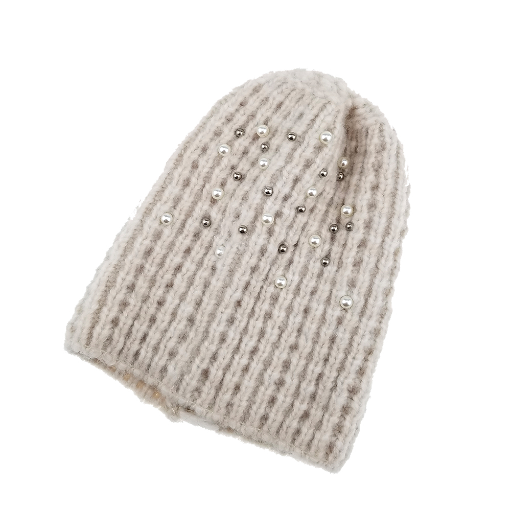 Fashion knitted cap nail pearl eel cap Fashion knitted cap nail pearl eel cap