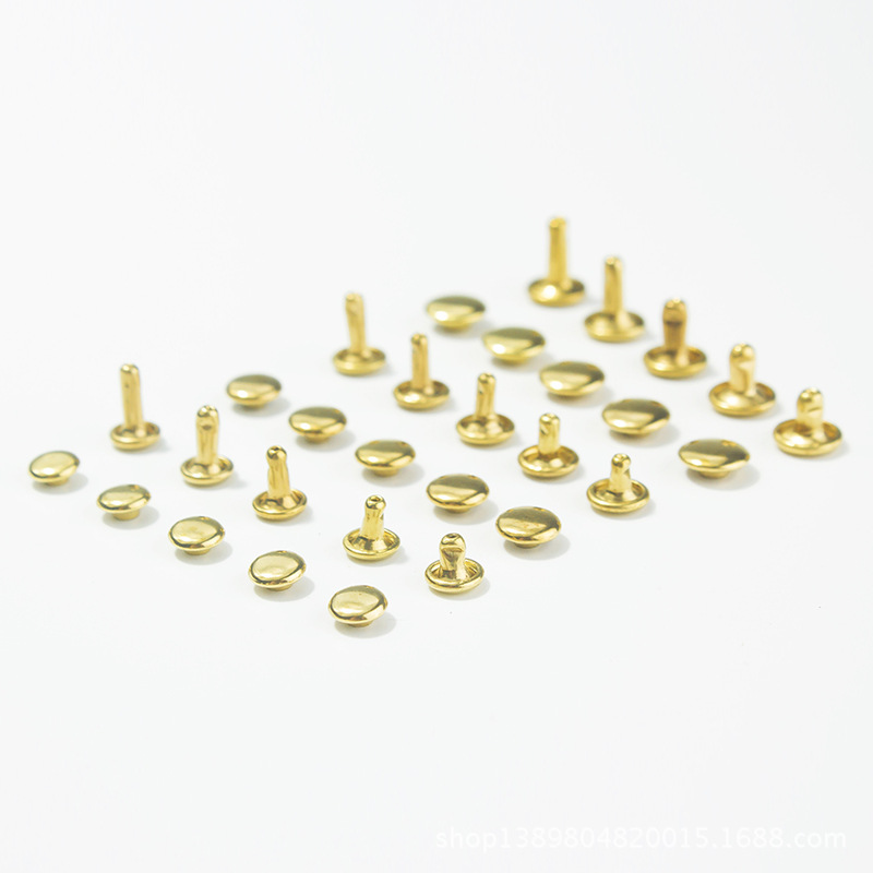Double-Sided Rivet Pure Copper Handmade Rivet DIY Wallet Key Case Belt Accessories Cap Nail Button Clothing Rivet Button