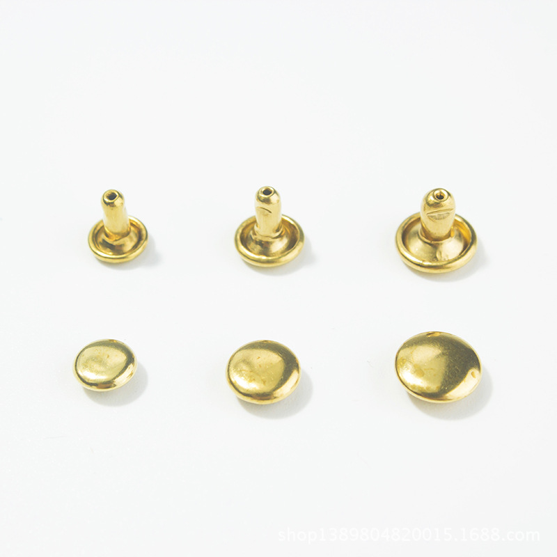 Double-Sided Rivet Pure Copper Handmade Rivet DIY Wallet Key Case Belt Accessories Cap Nail Button Clothing Rivet Button