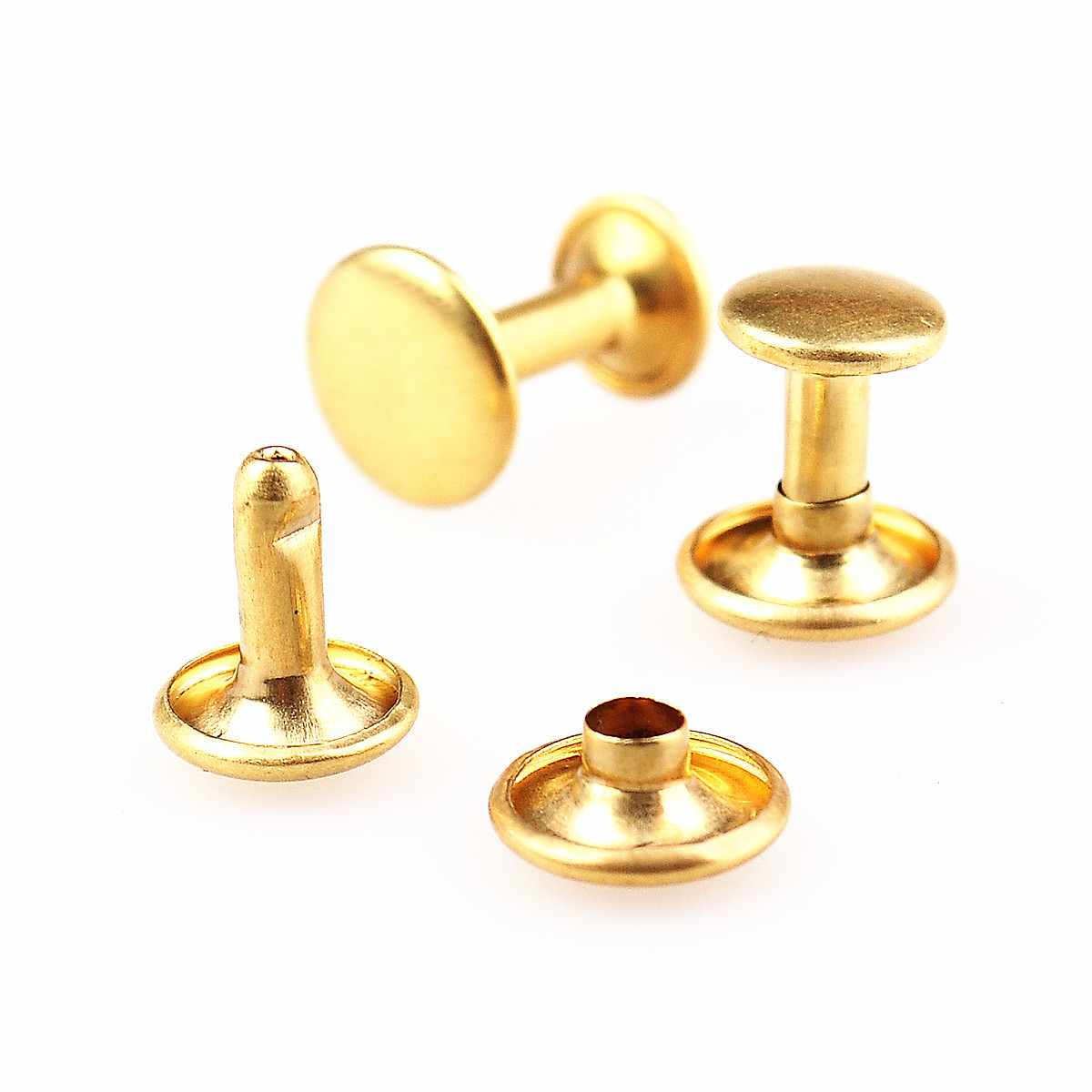 Double-Sided Rivet Pure Copper Handmade Rivet DIY Wallet Key Case Belt Accessories Cap Nail Button Clothing Rivet Button