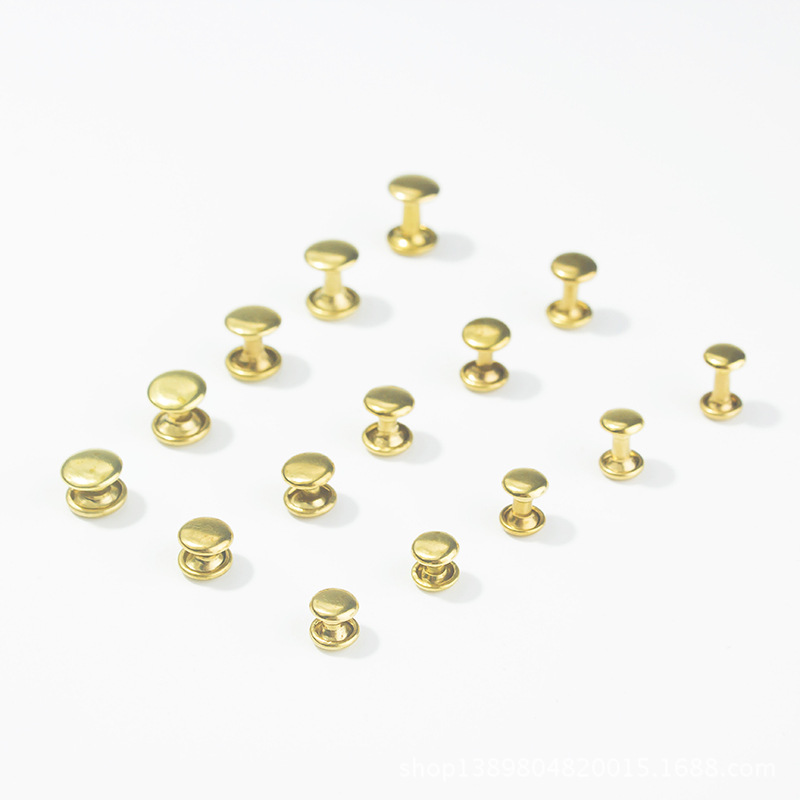 Double-Sided Rivet Pure Copper Handmade Rivet DIY Wallet Key Case Belt Accessories Cap Nail Button Clothing Rivet Button