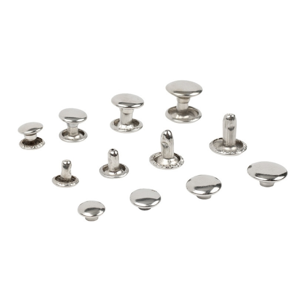 Spot supply of high quality stainless steel double rivet metal sub - female rivet single - face cap nail impact nail half - steel cap nail