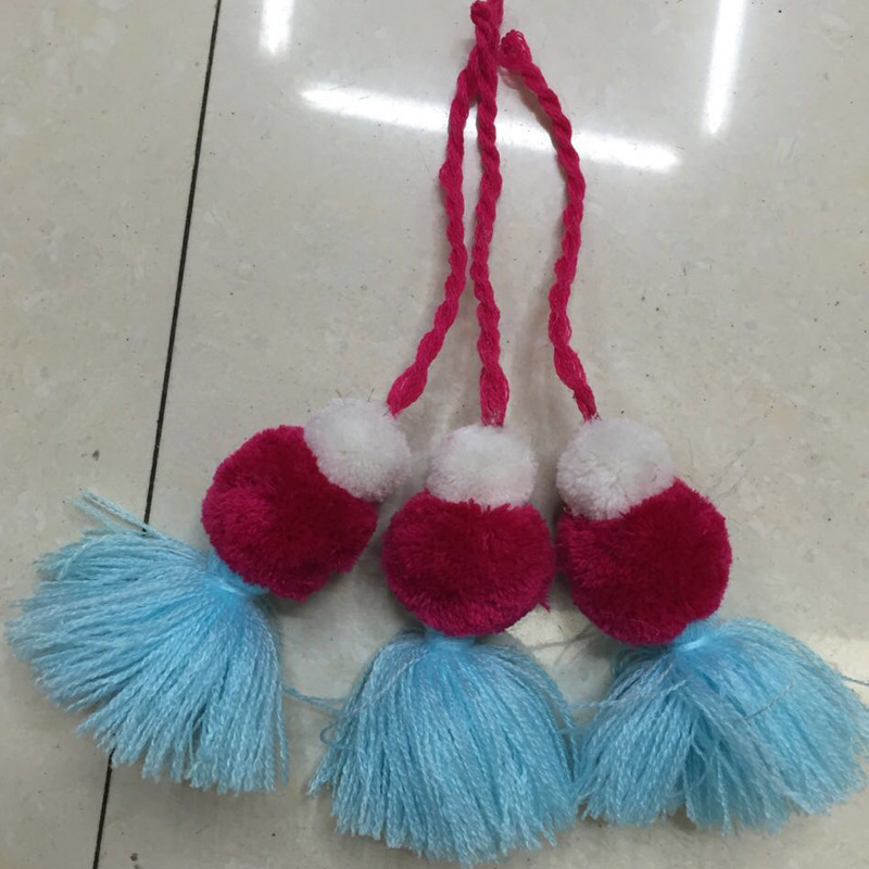 Manufacturers directly for the new exclusive sale of pure manual multicolor wool ball ball bag buckle, mobile phone chain plush pendant Manufacturers directly for the new exclusive sale of pure manual multicolor wool ball ball bag buckle, mobile phone chain plush pendant
