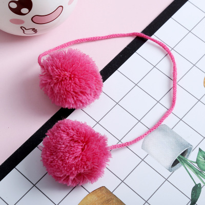 Color full sky star with rope wool cashmere ball can be customized wool ball accessories wholesale