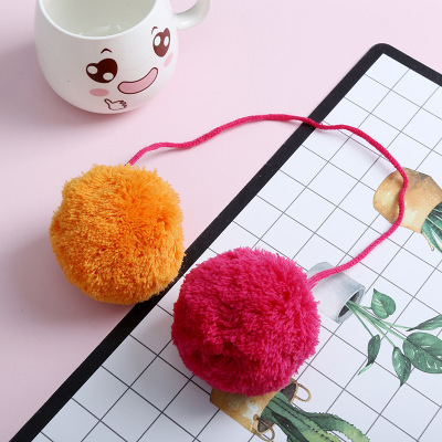 Color full sky star with rope wool cashmere ball can be customized wool ball accessories wholesale