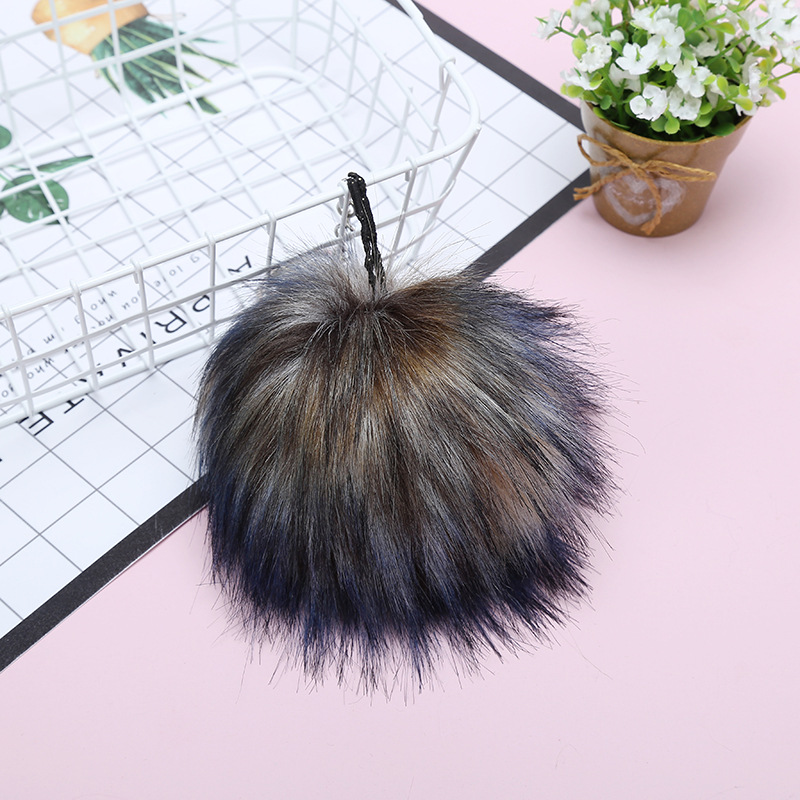 Imitation raccoon hair package pendant can be customized wool ball hat accessories plush ball hair ball pendant