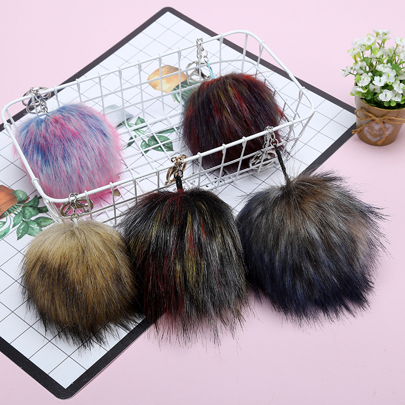 Imitation raccoon hair package pendant can be customized wool ball hat accessories plush ball hair ball pendant