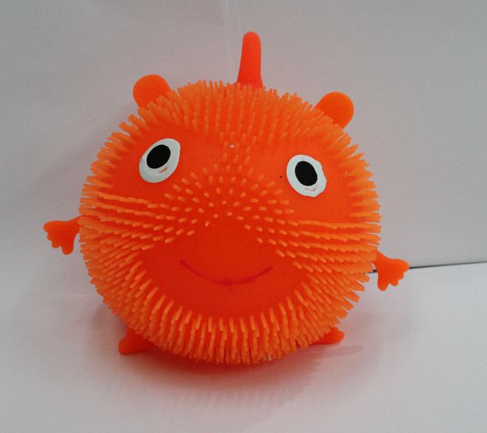 The new wool ball TPR smile flash luminous toy flash toy factory direct The new wool ball TPR smile flash luminous toy flash toy factory direct