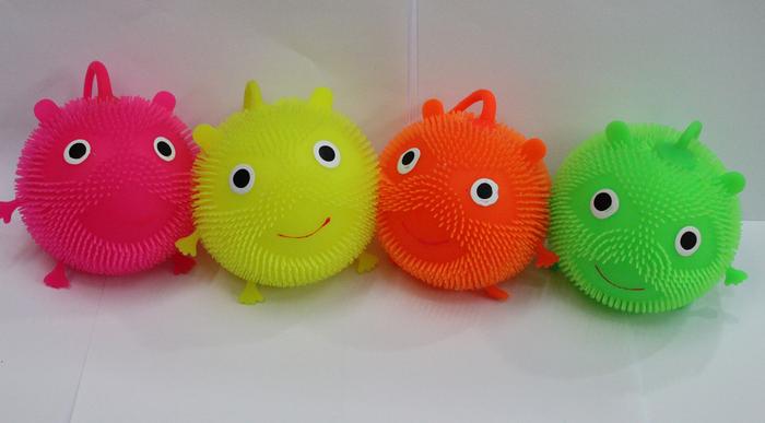 The new wool ball TPR smile flash luminous toy flash toy factory direct The new wool ball TPR smile flash luminous toy flash toy factory direct