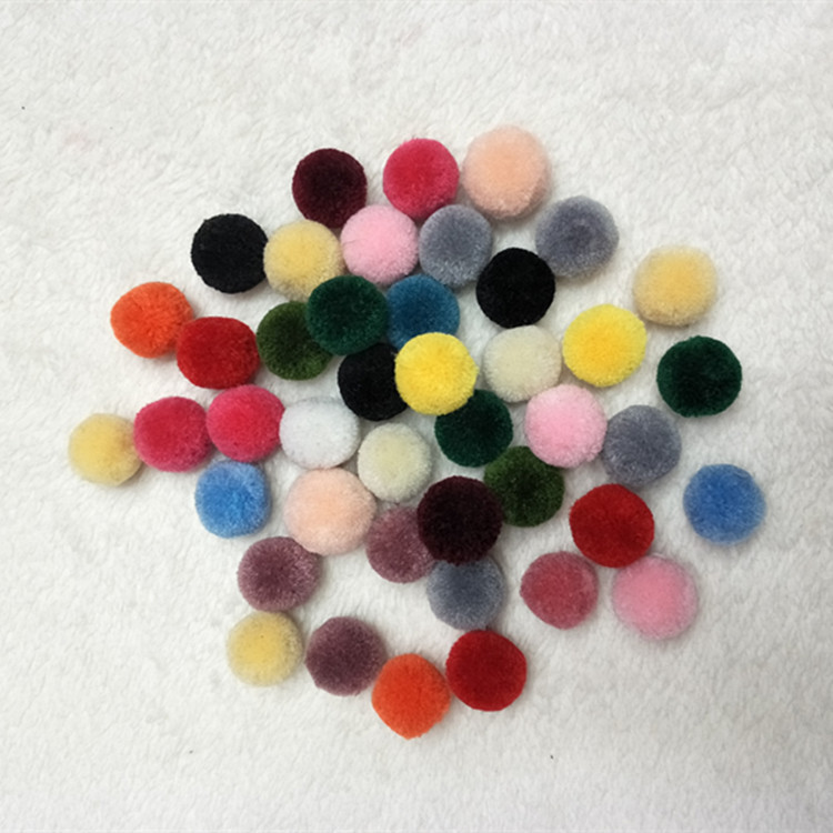 Factory direct sales right angle wool wool ball lace with hand triangle colorful ball hair ball lace accessories
