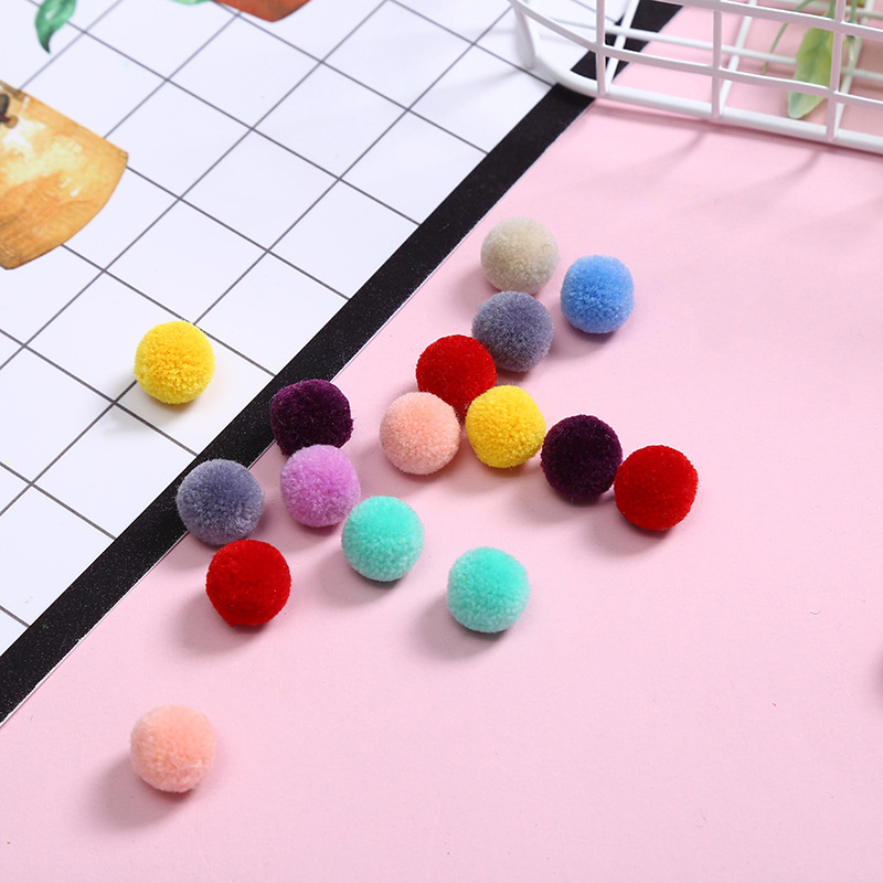 Polyester cashmere wool ball color trim ball cartoon cherry fuzzy ball cap plush ball diy accessories wholesale