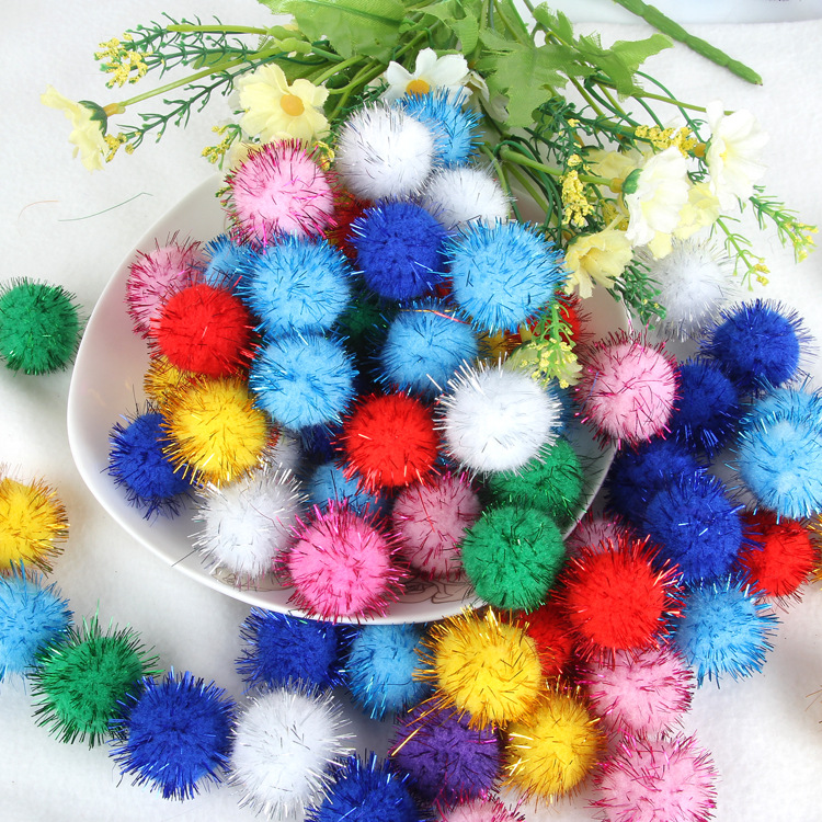 Factory Direct Sales Gold Wool Ball Glitter Ball in Stock