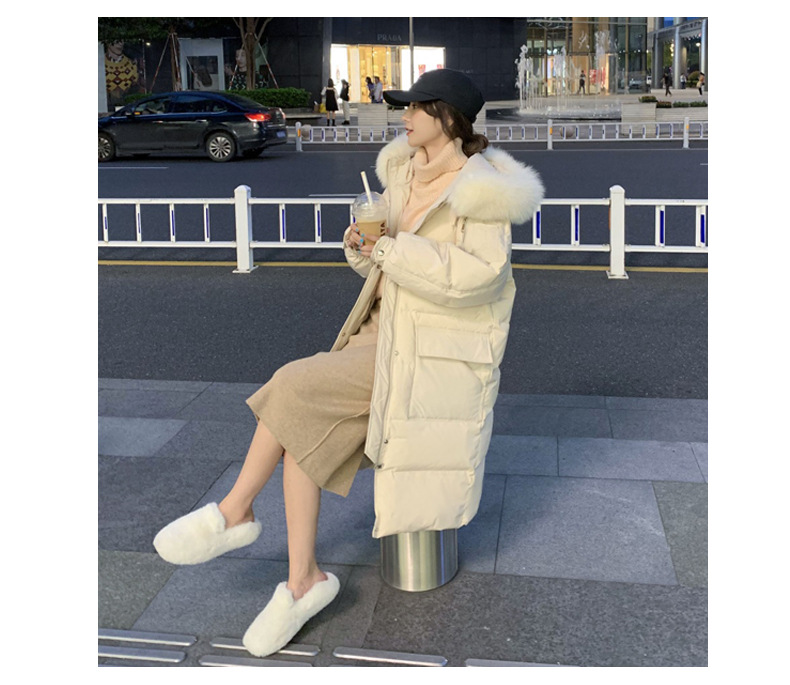down Cotton-Padded Jacket Women's Mid-Length 2021 Winter New Korean Style Big Fur Collar Thickened Ultralong Overknee Cotton-Padded Coat down Cotton-Padded Jacket Women's Mid-Length 2021 Winter New Korean Style Big Fur Collar Thickened Ultralong Overknee Cotton-Padded Coat
