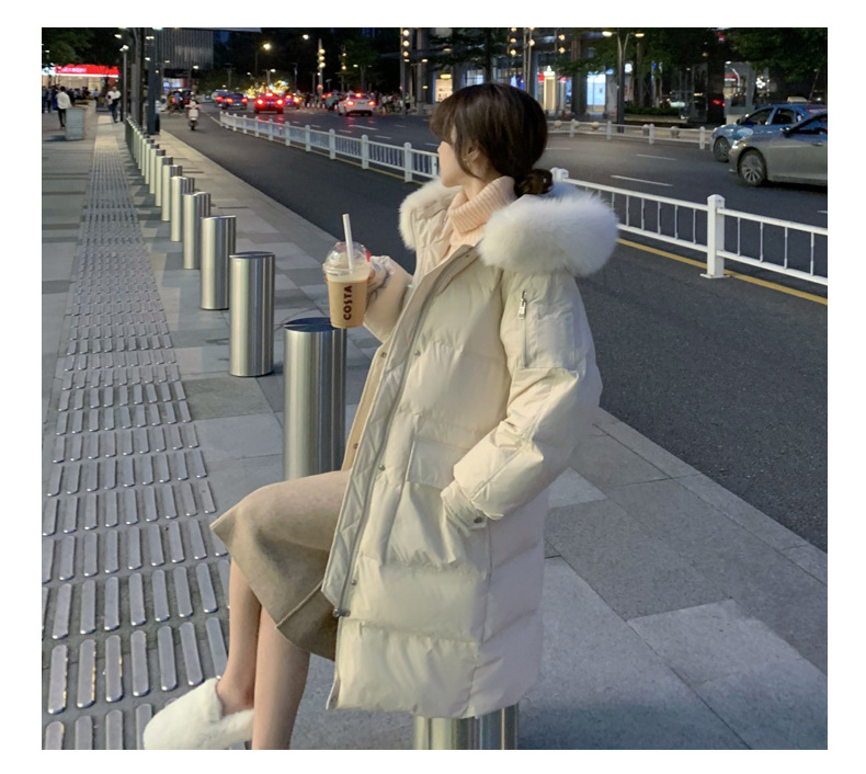 down Cotton-Padded Jacket Women's Mid-Length 2021 Winter New Korean Style Big Fur Collar Thickened Ultralong Overknee Cotton-Padded Coat down Cotton-Padded Jacket Women's Mid-Length 2021 Winter New Korean Style Big Fur Collar Thickened Ultralong Overknee Cotton-Padded Coat