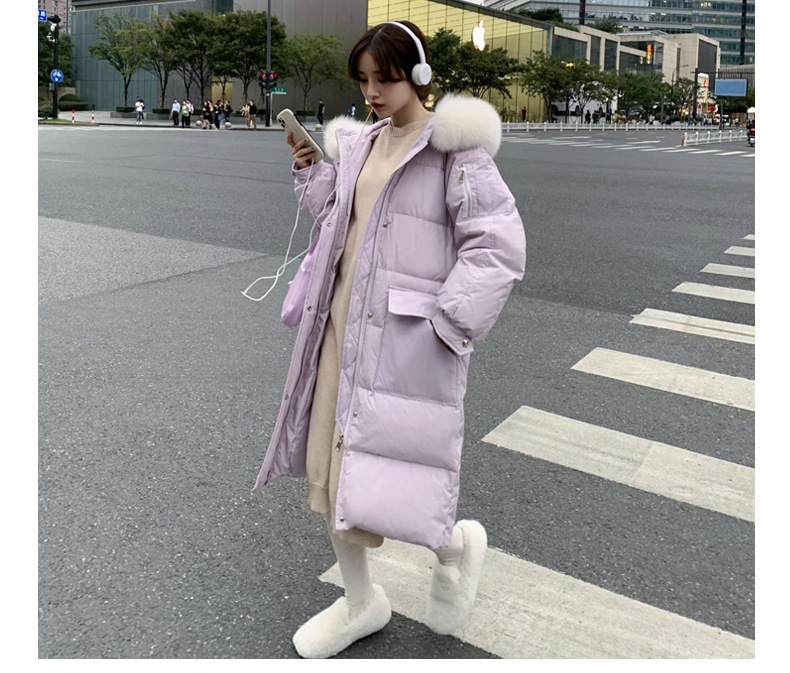 down Cotton-Padded Jacket Women's Mid-Length 2021 Winter New Korean Style Big Fur Collar Thickened Ultralong Overknee Cotton-Padded Coat down Cotton-Padded Jacket Women's Mid-Length 2021 Winter New Korean Style Big Fur Collar Thickened Ultralong Overknee Cotton-Padded Coat