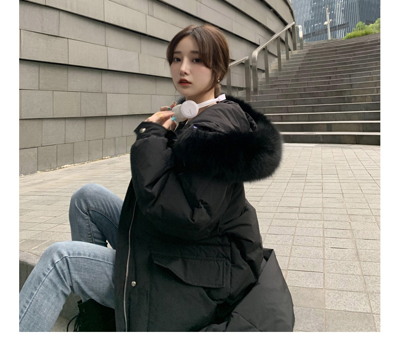 down Cotton-Padded Jacket Women's Mid-Length 2021 Winter New Korean Style Big Fur Collar Thickened Ultralong Overknee Cotton-Padded Coat down Cotton-Padded Jacket Women's Mid-Length 2021 Winter New Korean Style Big Fur Collar Thickened Ultralong Overknee Cotton-Padded Coat