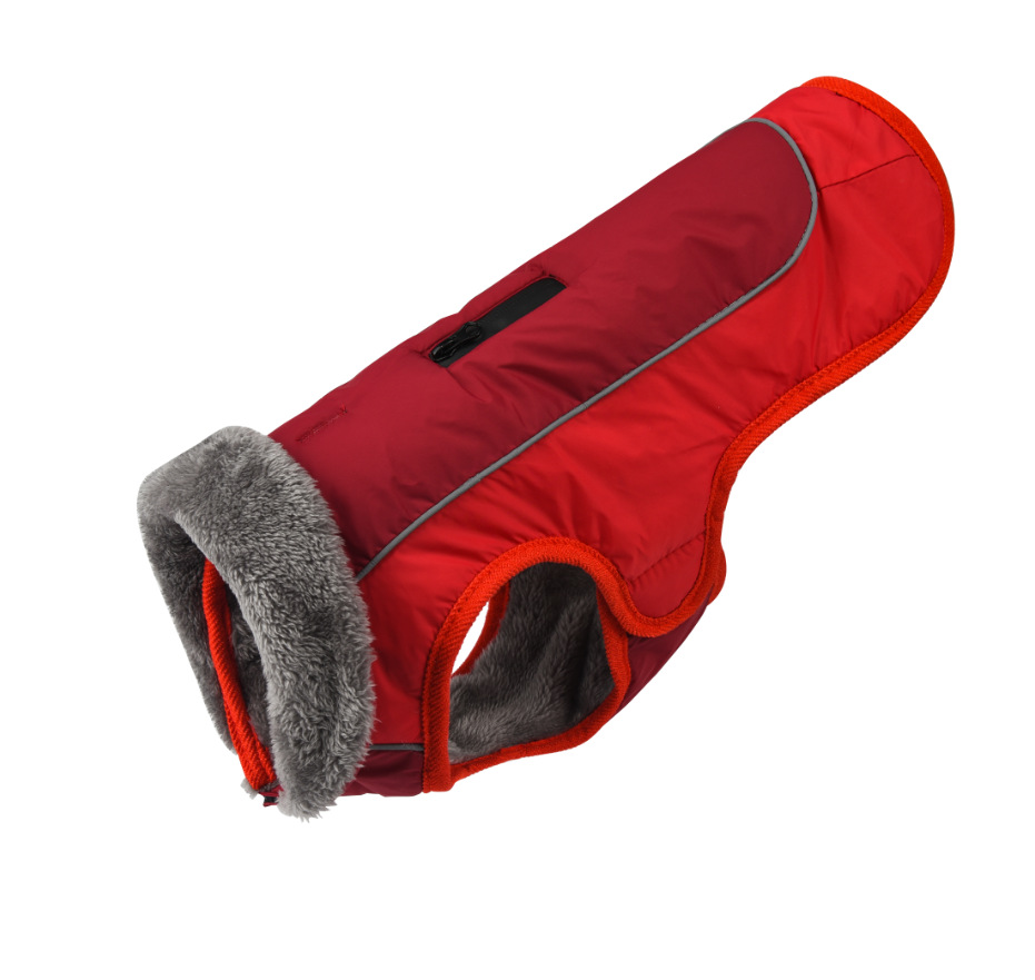 Fur Collar Dog Clothes Pet Clothes Autumn and Winter Reflective Waterproof Dog Quilted Cotton Cloth New Style Pet Fur Collar Dog Clothes Pet Clothes Autumn and Winter Reflective Waterproof Dog Quilted Cotton Cloth New Style Pet