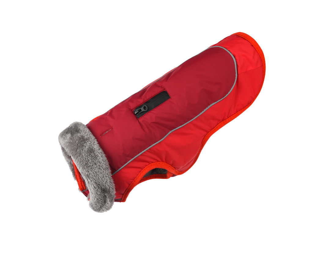 Fur Collar Dog Clothes Pet Clothes Autumn and Winter Reflective Waterproof Dog Quilted Cotton Cloth New Style Pet Fur Collar Dog Clothes Pet Clothes Autumn and Winter Reflective Waterproof Dog Quilted Cotton Cloth New Style Pet