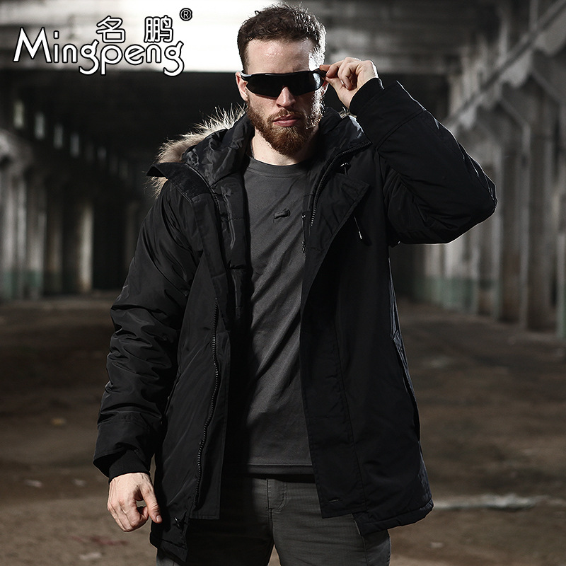 Mingpeng Consul Outdoor N3B Genuine Fur Collar Cotton-Padded Coat Cotton-Padded Coat Windproof Waterproof Cold-Proof Coat Tactical Cotton-Padded Coat