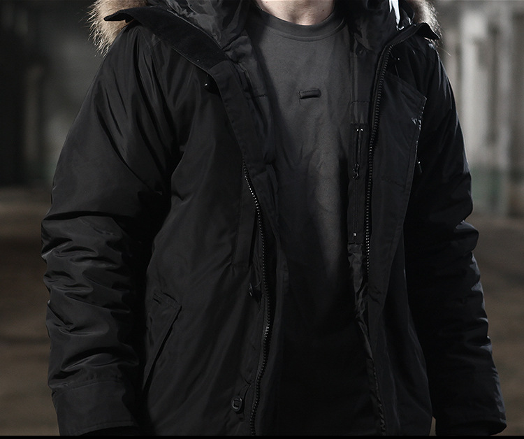 Mingpeng Consul Outdoor N3B Genuine Fur Collar Cotton-Padded Coat Cotton-Padded Coat Windproof Waterproof Cold-Proof Coat Tactical Cotton-Padded Coat