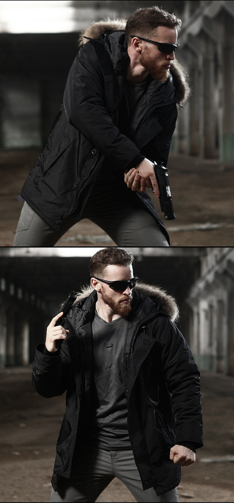 Mingpeng Consul Outdoor N3B Genuine Fur Collar Cotton-Padded Coat Cotton-Padded Coat Windproof Waterproof Cold-Proof Coat Tactical Cotton-Padded Coat