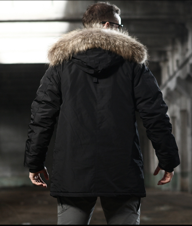 Mingpeng Consul Outdoor N3B Genuine Fur Collar Cotton-Padded Coat Cotton-Padded Coat Windproof Waterproof Cold-Proof Coat Tactical Cotton-Padded Coat
