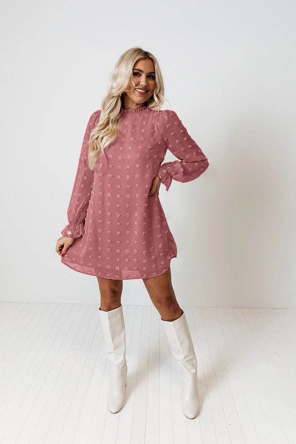2021 Europe and America Cross Border Amazon Autumn and Winter Lace Collar Puff Sleeve Chiffon Embroidered Fur Ball Dress Dress for Women 2021 Europe and America Cross Border Amazon Autumn and Winter Lace Collar Puff Sleeve Chiffon Embroidered Fur Ball Dress Dress for Women
