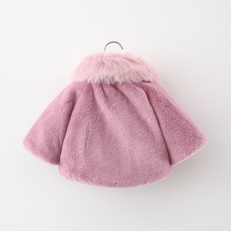 2021winter New Four Smiley Hat Furry Sweater Shawl Girls&#039; Fur Collar Furry Sweater Inverness