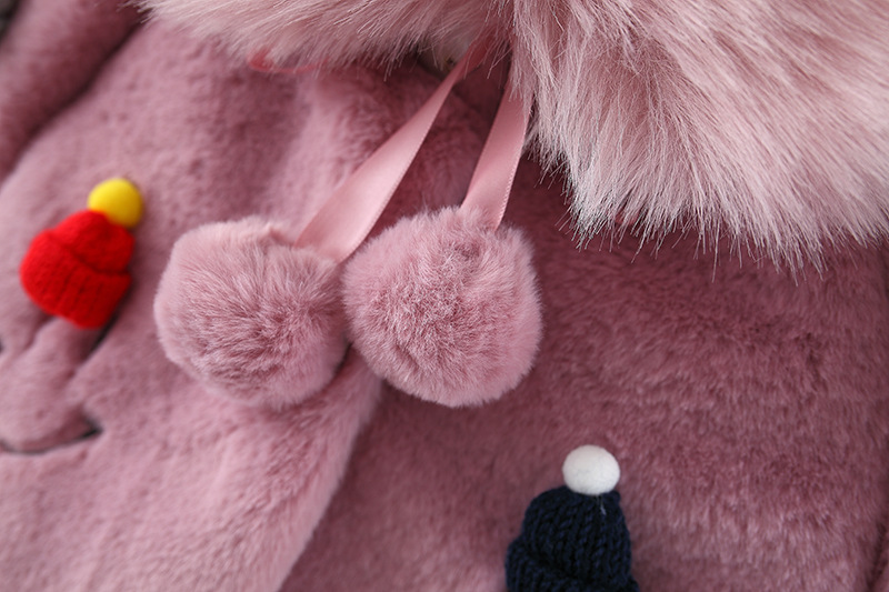 2021winter New Four Smiley Hat Furry Sweater Shawl Girls' Fur Collar Furry Sweater Inverness