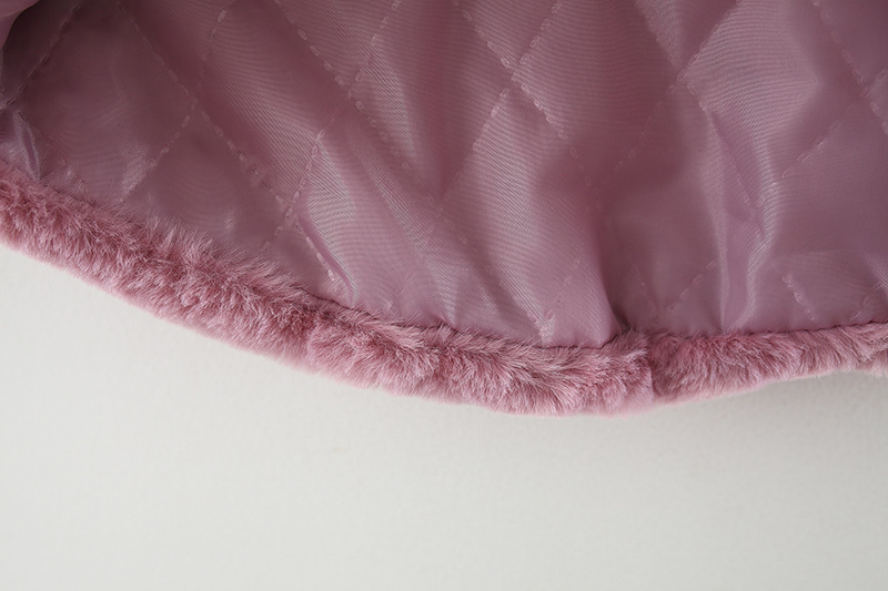 2021winter New Four Smiley Hat Furry Sweater Shawl Girls' Fur Collar Furry Sweater Inverness