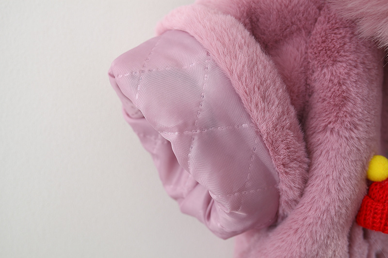 2021winter New Four Smiley Hat Furry Sweater Shawl Girls' Fur Collar Furry Sweater Inverness
