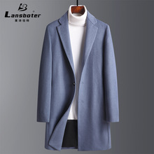 Winter Woolen Coat Men's Mid-Length Woolen Coat with Fur Collar Overcoat and Trench Coat Wool Overcoat Men's Woolen Coat Men's Thickened Winter Woolen Coat Men's Mid-Length Woolen Coat with Fur Collar Overcoat and Trench Coat Wool Overcoat Men's Woolen Coat Men's Thickened