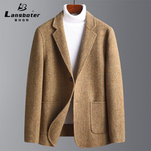 Winter Woolen Coat Men's Mid-Length Woolen Coat with Fur Collar Overcoat and Trench Coat Wool Overcoat Men's Woolen Coat Men's Thickened Winter Woolen Coat Men's Mid-Length Woolen Coat with Fur Collar Overcoat and Trench Coat Wool Overcoat Men's Woolen Coat Men's Thickened