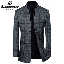 Winter Woolen Coat Men's Mid-Length Woolen Coat with Fur Collar Overcoat and Trench Coat Wool Overcoat Men's Woolen Coat Men's Thickened Winter Woolen Coat Men's Mid-Length Woolen Coat with Fur Collar Overcoat and Trench Coat Wool Overcoat Men's Woolen Coat Men's Thickened