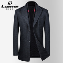 Winter Woolen Coat Men's Mid-Length Woolen Coat with Fur Collar Overcoat and Trench Coat Wool Overcoat Men's Woolen Coat Men's Thickened Winter Woolen Coat Men's Mid-Length Woolen Coat with Fur Collar Overcoat and Trench Coat Wool Overcoat Men's Woolen Coat Men's Thickened