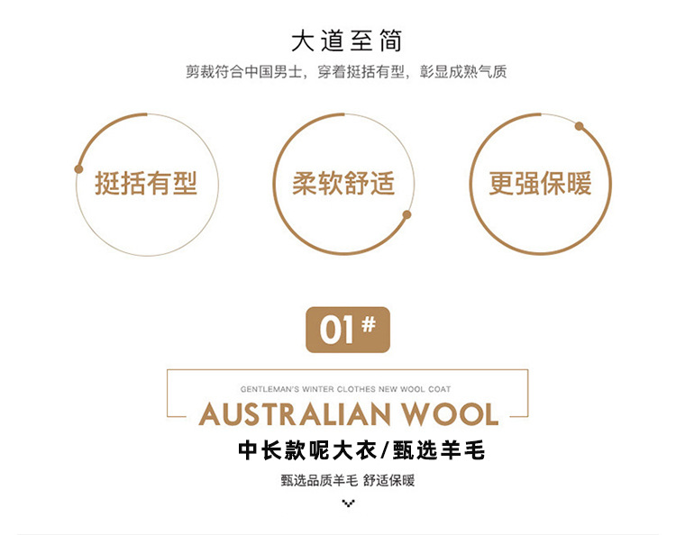 Winter Woolen Coat Men's Mid-Length Woolen Coat with Fur Collar Overcoat and Trench Coat Wool Overcoat Men's Woolen Coat Men's Thickened Winter Woolen Coat Men's Mid-Length Woolen Coat with Fur Collar Overcoat and Trench Coat Wool Overcoat Men's Woolen Coat Men's Thickened