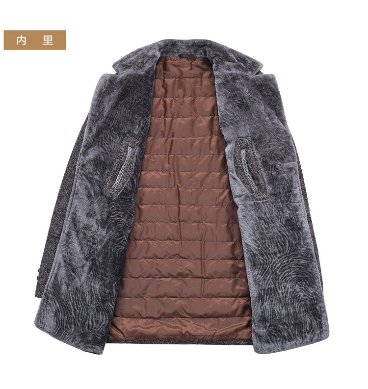 Winter Woolen Coat Men's Mid-Length Woolen Coat with Fur Collar Overcoat and Trench Coat Wool Overcoat Men's Woolen Coat Men's Thickened Winter Woolen Coat Men's Mid-Length Woolen Coat with Fur Collar Overcoat and Trench Coat Wool Overcoat Men's Woolen Coat Men's Thickened