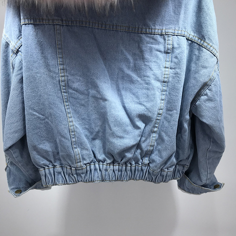 Short Hooded CottonPadded Jacket Padded Velvet Jeans Coat Women's Fashion Fur Collar CottonPadded Jacket Longterm Stock Short Hooded CottonPadded Jacket Padded Velvet Jeans Coat Women's Fashion Fur Collar CottonPadded Jacket Longterm Stock
