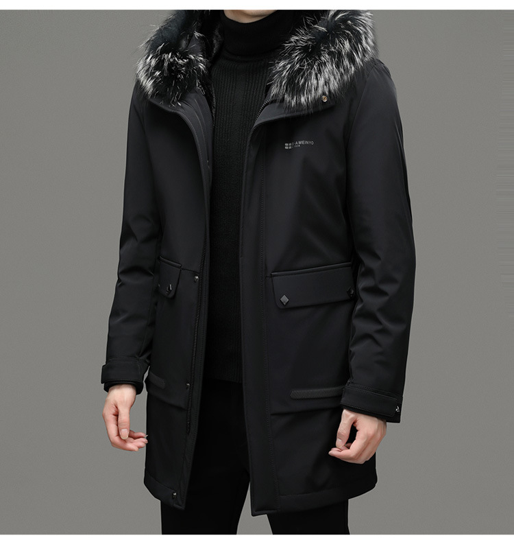 Winter New down Jacket Fox Fur Collar Mid-Length 202 Men's Detachable Liner Can Be Worn Alone Cold-Proof Warm Winter New down Jacket Fox Fur Collar Mid-Length 202 Men's Detachable Liner Can Be Worn Alone Cold-Proof Warm