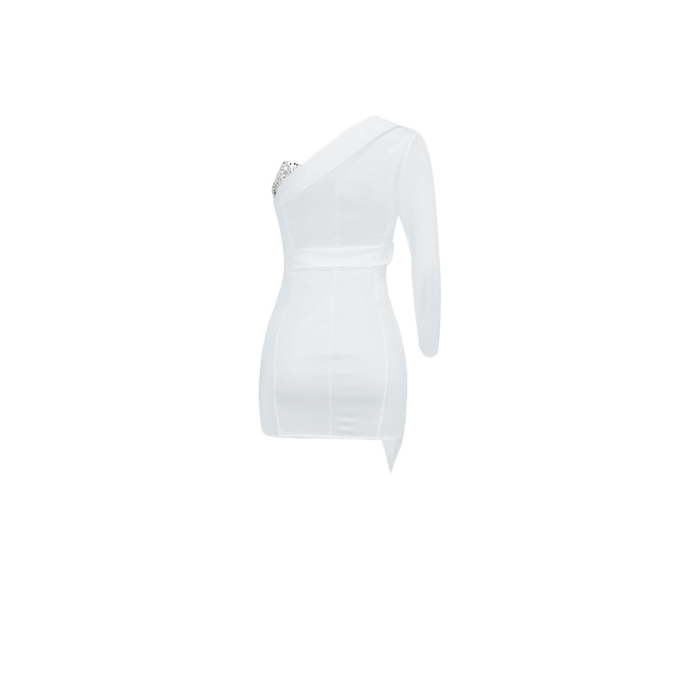 S390210 Cross-Border Amazon EBay Women's Clothing Sexy Sequin Midriff Outfit Unilateral Long Sleeve Party Nightclub Dress S390210 Cross-Border Amazon EBay Women's Clothing Sexy Sequin Midriff Outfit Unilateral Long Sleeve Party Nightclub Dress