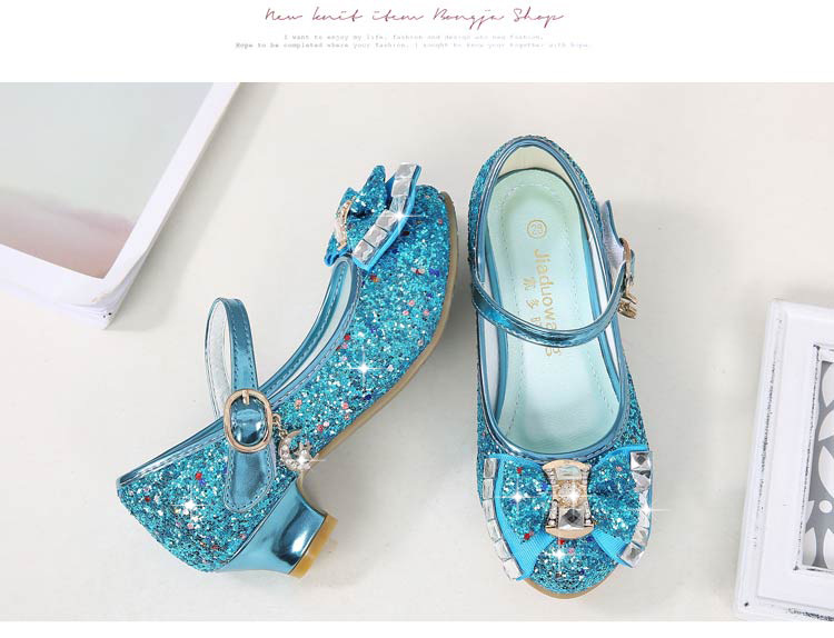 Autumn 2020 New Girls Small High Heel Shoes Sequin Shoes Surface Bow Decoration Children's Dance Shoes Autumn 2020 New Girls Small High Heel Shoes Sequin Shoes Surface Bow Decoration Children's Dance Shoes